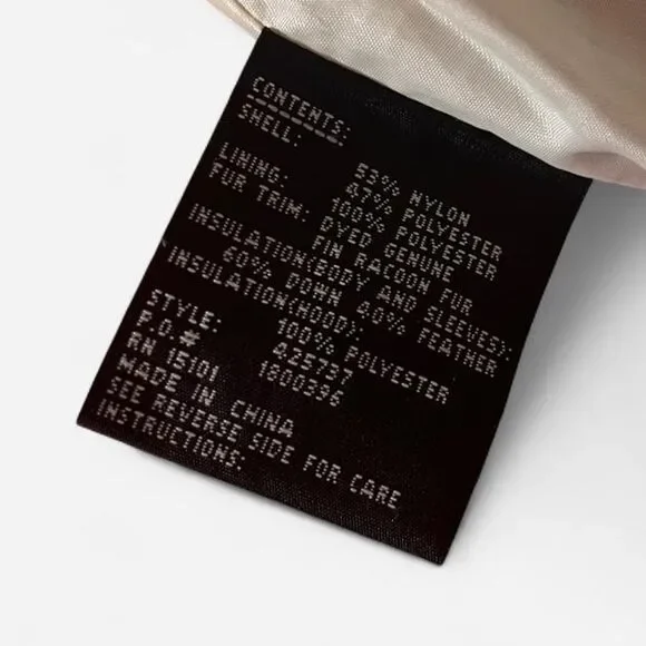 1 Madison Puffer Jacket with Genuine Raccoon Fur Trim – Size Small - Picture 6 of 6